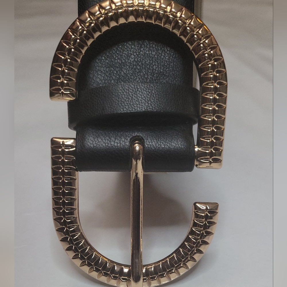 INC International Concepts belt Man made Vegan Leather Small Black New